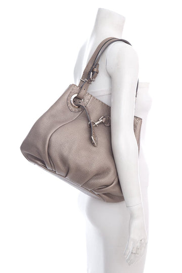 Fendi Taupe Leather Handbag
