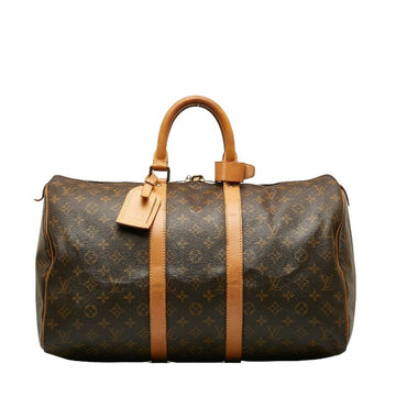 Louis Vuitton Monogram K-Polar 45 Boston Bag Travel Bag M41428 Brown PVC Leather  Louis Vuitton