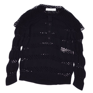 Christian Dior s Cardigan Long Sleeve Cotton Tops  F34 USA2 I38 (Equivalent to S) Black  Nitted