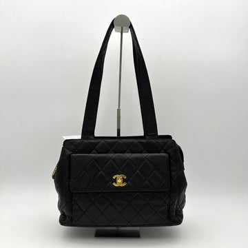 Chanel Vintage Quilted CC Pocket Tote - Black Totes, Handbags ch9993vf