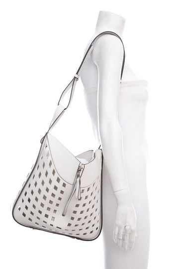 Loewe White Hammock Tulip Leather Handbag