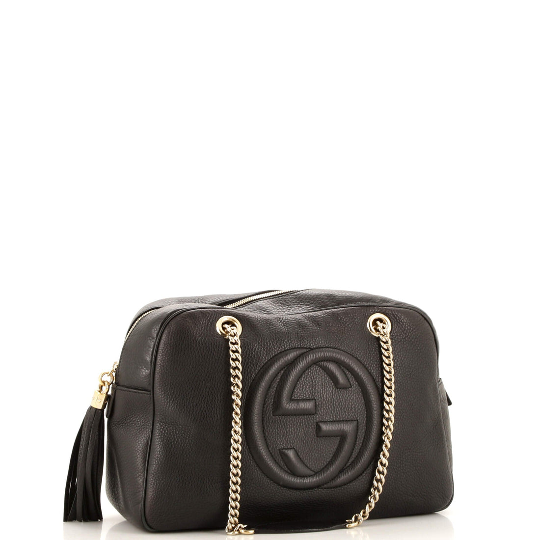 Soho Chain Zip Shoulder Bag Leather Medium