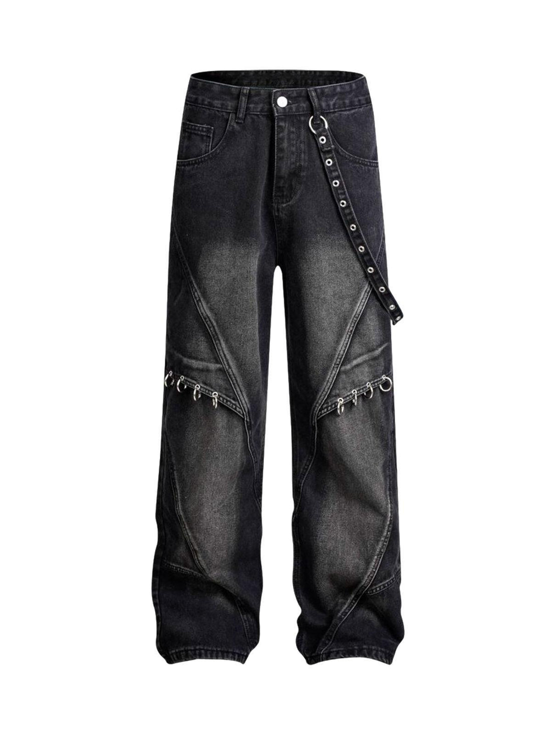 Makersluxe Washed Distressed Baggy Jeans