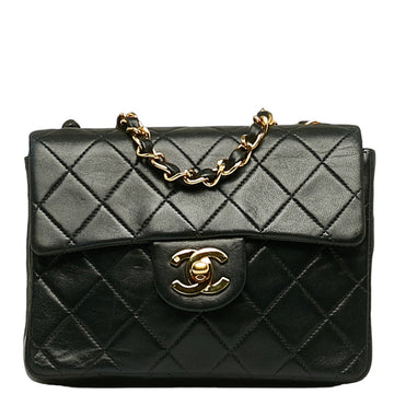 Chanel Mini Mattress Cocomark Gold  houlder Bag Black   CHANEL
