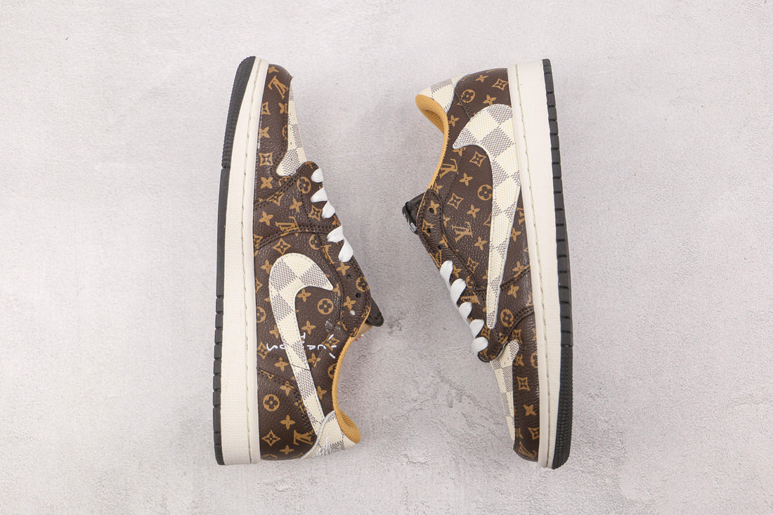 Custom Fragment x Travis Scott x Air Jordan 1 Low LV DM7866 216