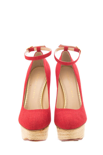 Charlotte Olympia Red Platform Pump SZ 38