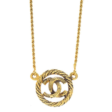 Chanel Medallion Gold Chain Pendant Necklace 3623