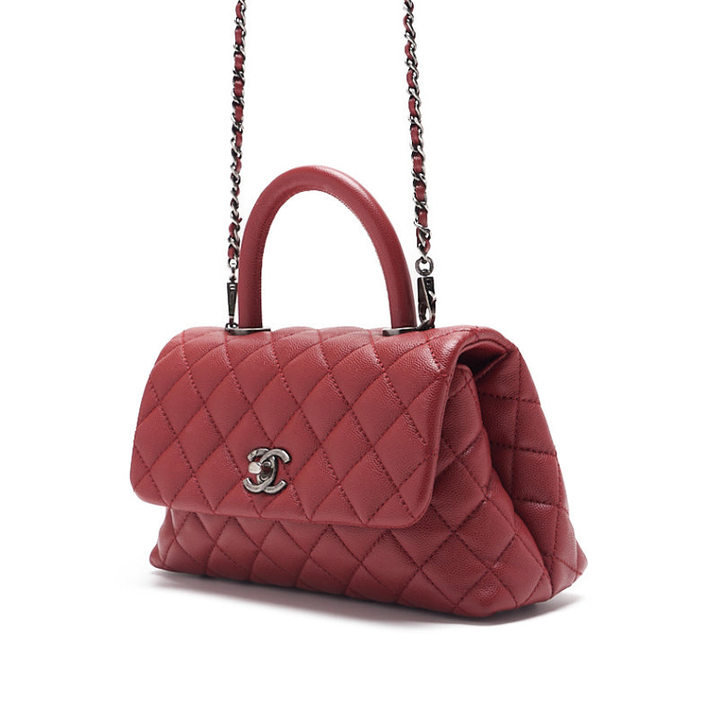 CHANEL Matrasse Coco Handle 2WAY Handbag Caviar S Red (Silver G ) Handbag  Shoulder Bag Ladies Handbag Hybrid ? Delivery? Netherlands Online