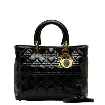 Dior  Handbag Shoulder Bag 2WAY Black Patent Leather  Dior
