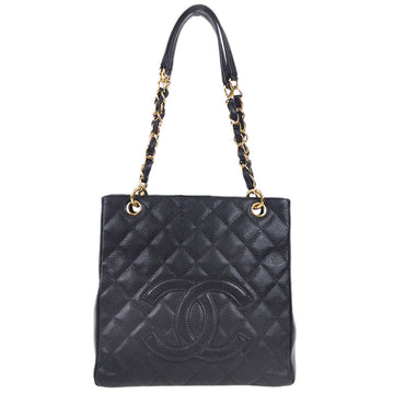 Chanel 2004-2005 Petite Shopping Tote PST Black Caviar