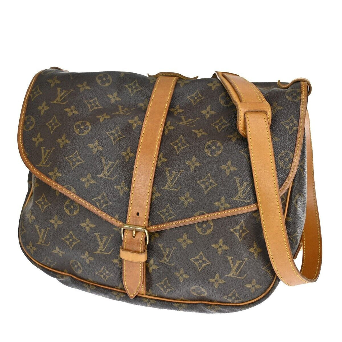 Louis Vuitton Saumur 35  Canvas Shoulder Bag ()