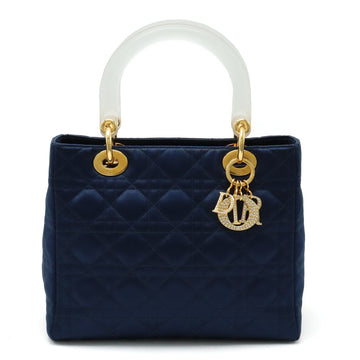 Christian Dior Christian Dior  Canary Handbags Saten Rhinestone Naïve Gold  Black/Blue