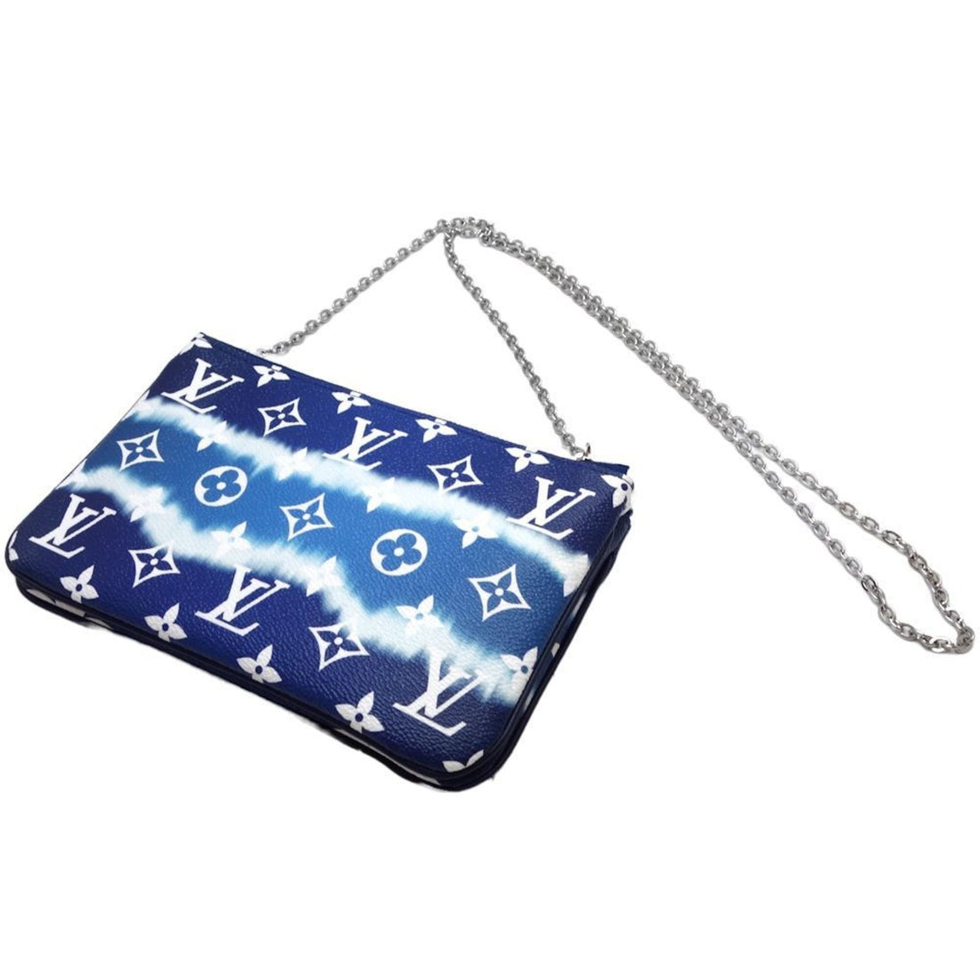 Louis Vuitton Double Zip  Canvas Clutch Bag ()