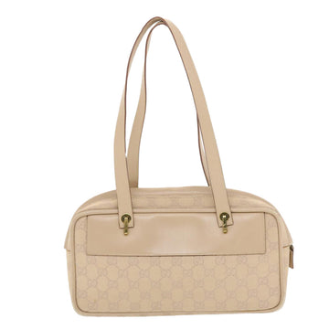GUCCI GG Canvas Hand Bag Leather Beige 50158