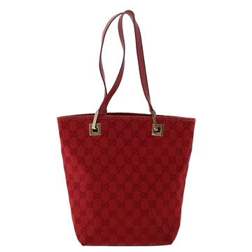 GUCCI GG Canvas Hand Bag Red 0021099 50163