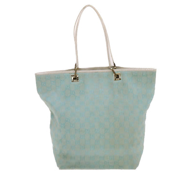 GUCCI GG Canvas Tote Bag Light Blue White 50181