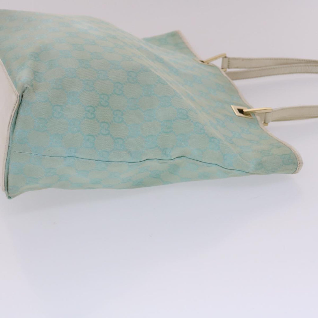 GUCCI GG Canvas Tote Bag Light Blue White 50181