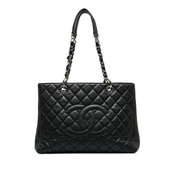Chanel Cocomark Shoulder Bag Black Caviar Skin Lady Chanel