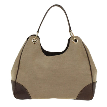 GUCCI GG Canvas Shoulder Bag Beige Brown 50405