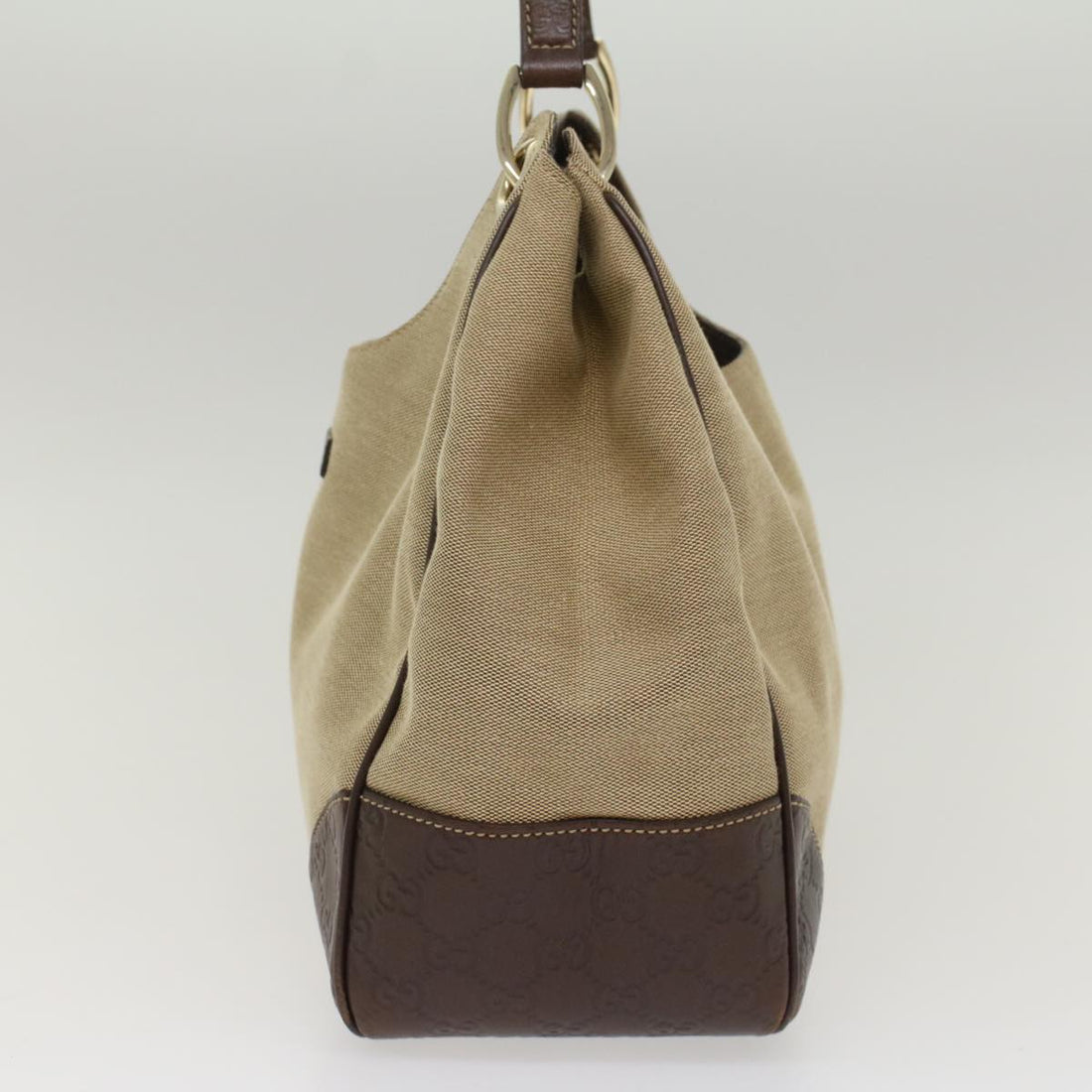 GUCCI GG Canvas Shoulder Bag Beige Brown 50405