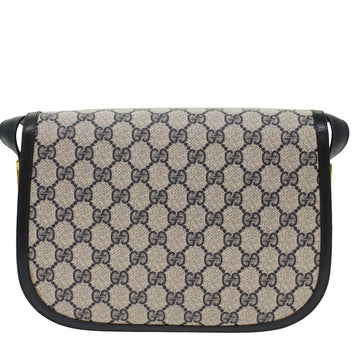 GUCCI GG Canvas Shoulder Bag PVC Leather Navy 50490