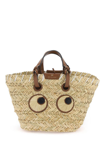 Paper Eyes Basket Bag