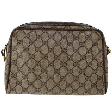 GUCCI GG Canvas Shoulder Bag PVC Leather Beige 50515