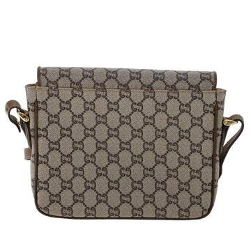 GUCCI PLUS GG Canvas Shoulder Bag PVC Leather Beige 50535