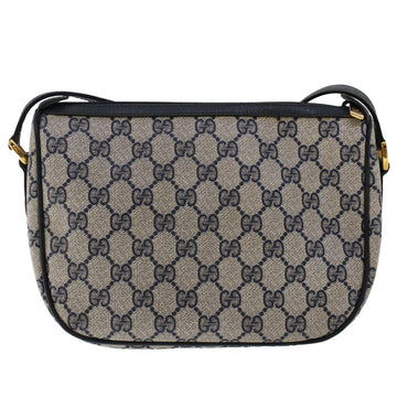 GUCCI GG Canvas Sherry Line Shoulder Bag PVC Leather Navy Red 50566