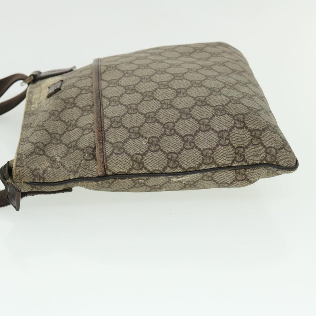 GUCCI GG Canvas Shoulder Bag PVC Leather Beige 141626 50737