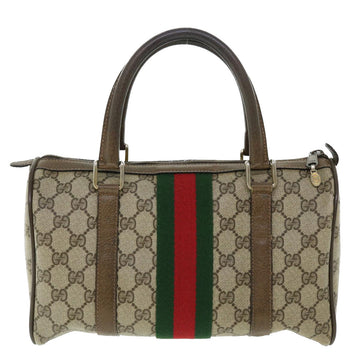 GUCCI GG Canvas Web Sherry Line Boston Bag Beige Red Green 39.02.006 50772