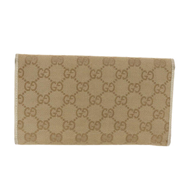GUCCI GG Canvas Long Wallet Beige 257303 50817