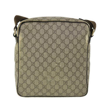 GUCCI GG Supreme Shoulder Bag PVC Leather Beige 201448 520981 50987