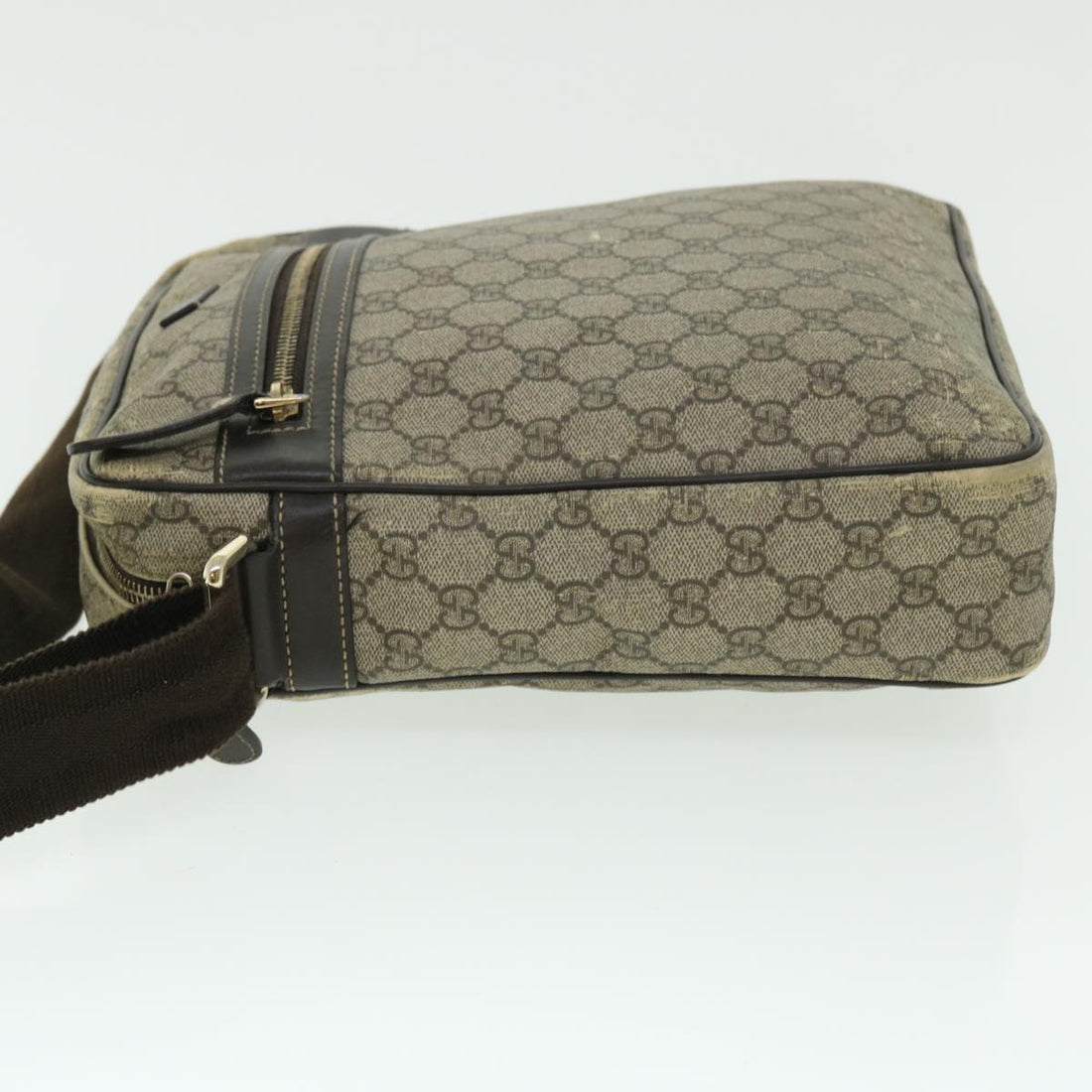 GUCCI GG Supreme Shoulder Bag PVC Leather Beige 201448 520981 50987
