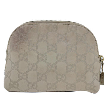 GUCCI GG Canvas Guccissima Pouch White 50993