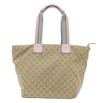 GUCCI GG Canvas Tote Bag Beige Pink 131231 51005