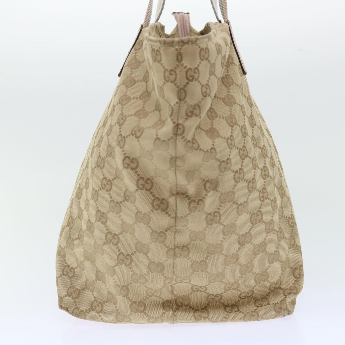 GUCCI GG Canvas Tote Bag Beige Pink 131231 51005