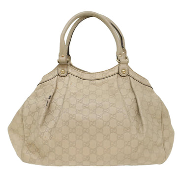 GUCCI GG Canvas Guccissima Hand Bag Beige 211944 51009