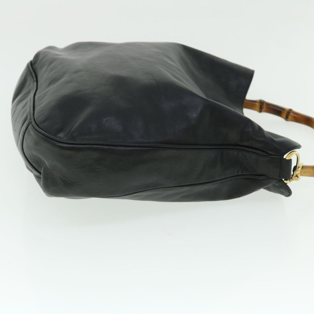 GUCCI Bamboo Shoulder Bag Leather 2way Black 001 1781 1577 51013