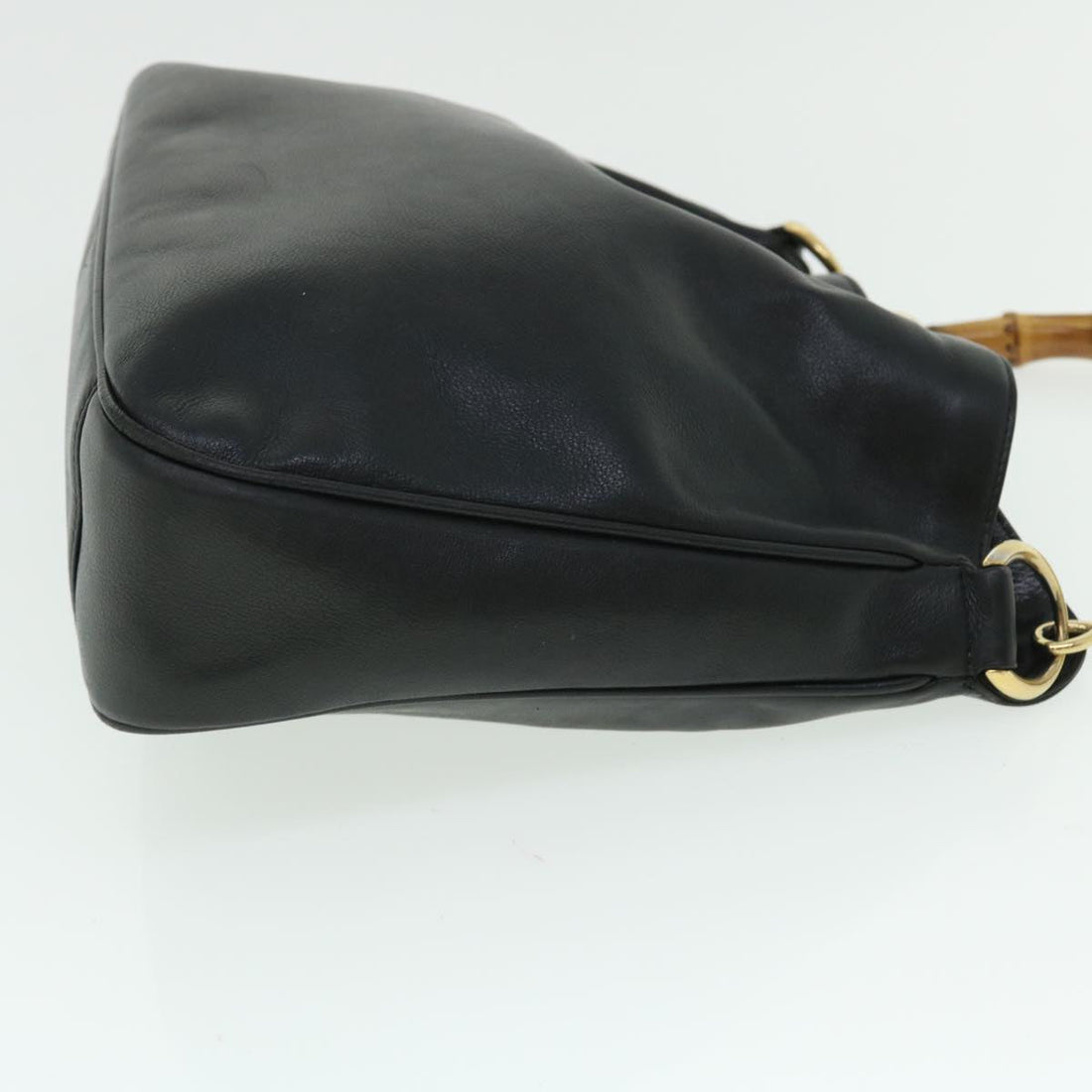 GUCCI Bamboo Shoulder Bag Leather 2way Black 001 3444 1638 51014