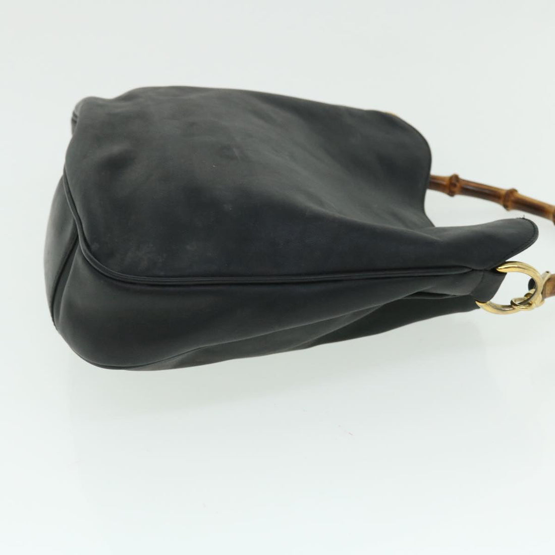 GUCCI Bamboo Shoulder Bag Leather 2way Black 001 1781 1638 51015