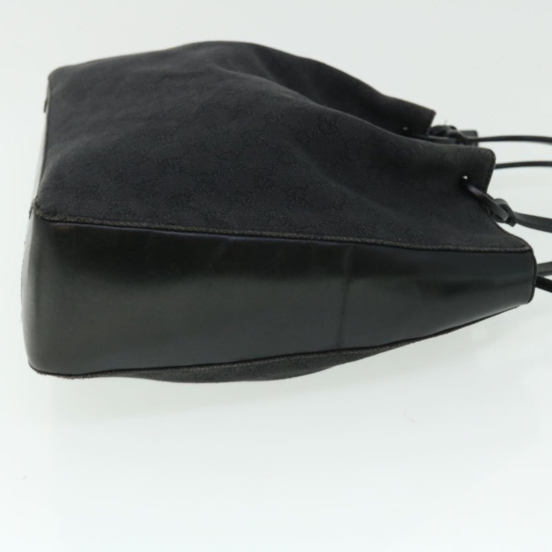 GUCCI GG Canvas Tote Bag Leather Black 101920 3444 51025