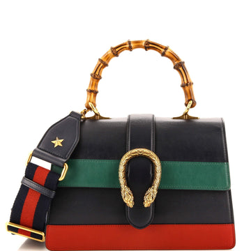 Dionysus Bamboo Top Handle Bag Colorblock Leather Medium