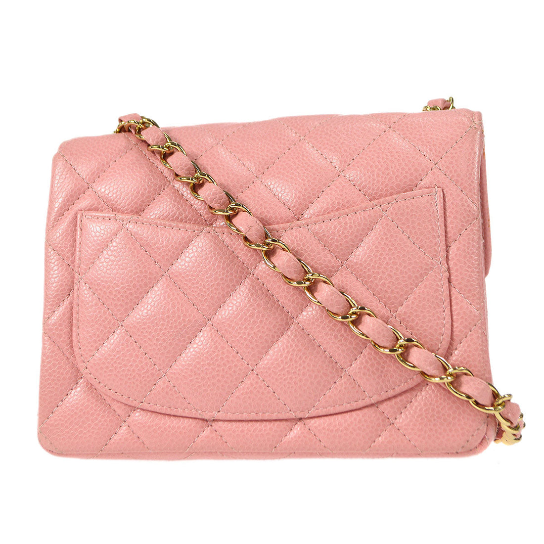 Chanel Pink Caviar Mini Square Flap Bag 17