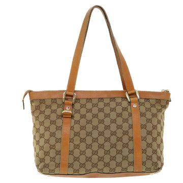 GUCCI GG Canvas Shoulder Bag Beige Brown 141470 51645