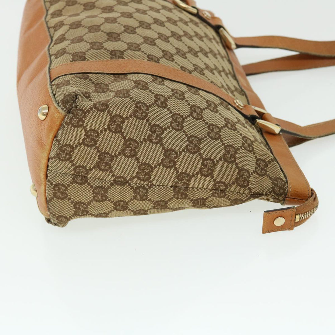 GUCCI GG Canvas Shoulder Bag Beige Brown 141470 51645