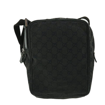 GUCCI GG Canvas Shoulder Bag Black 122759 51647