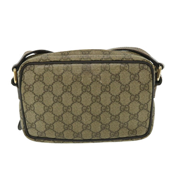 GUCCI GG Canvas Shoulder Bag PVC Leather Beige 51841