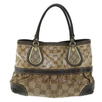 GUCCI GG Crystal Canvas Shoulder Bag Coated Canvas Beige 51842
