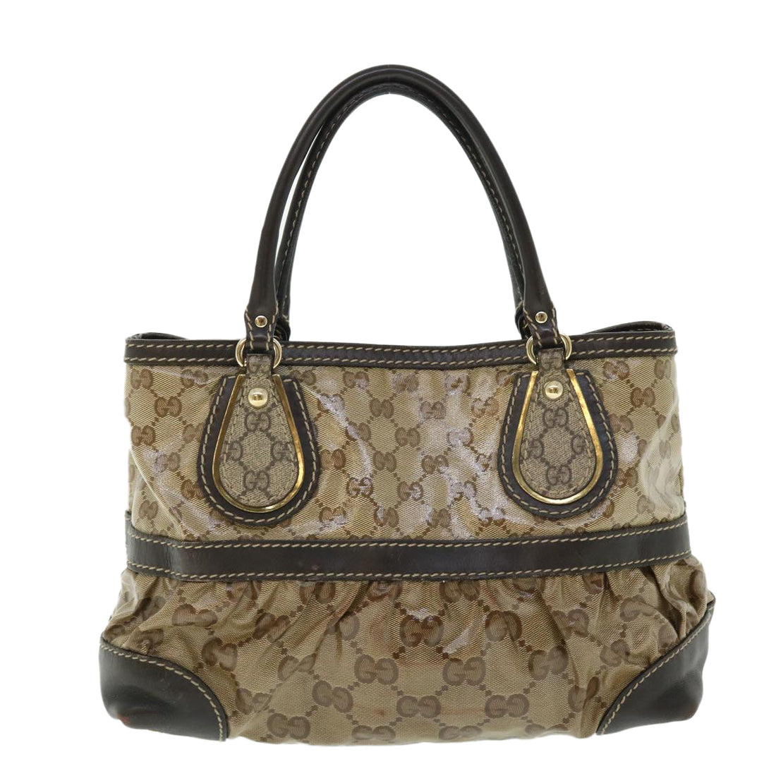 GUCCI GG Crystal Canvas Shoulder Bag Coated Canvas Beige 51842
